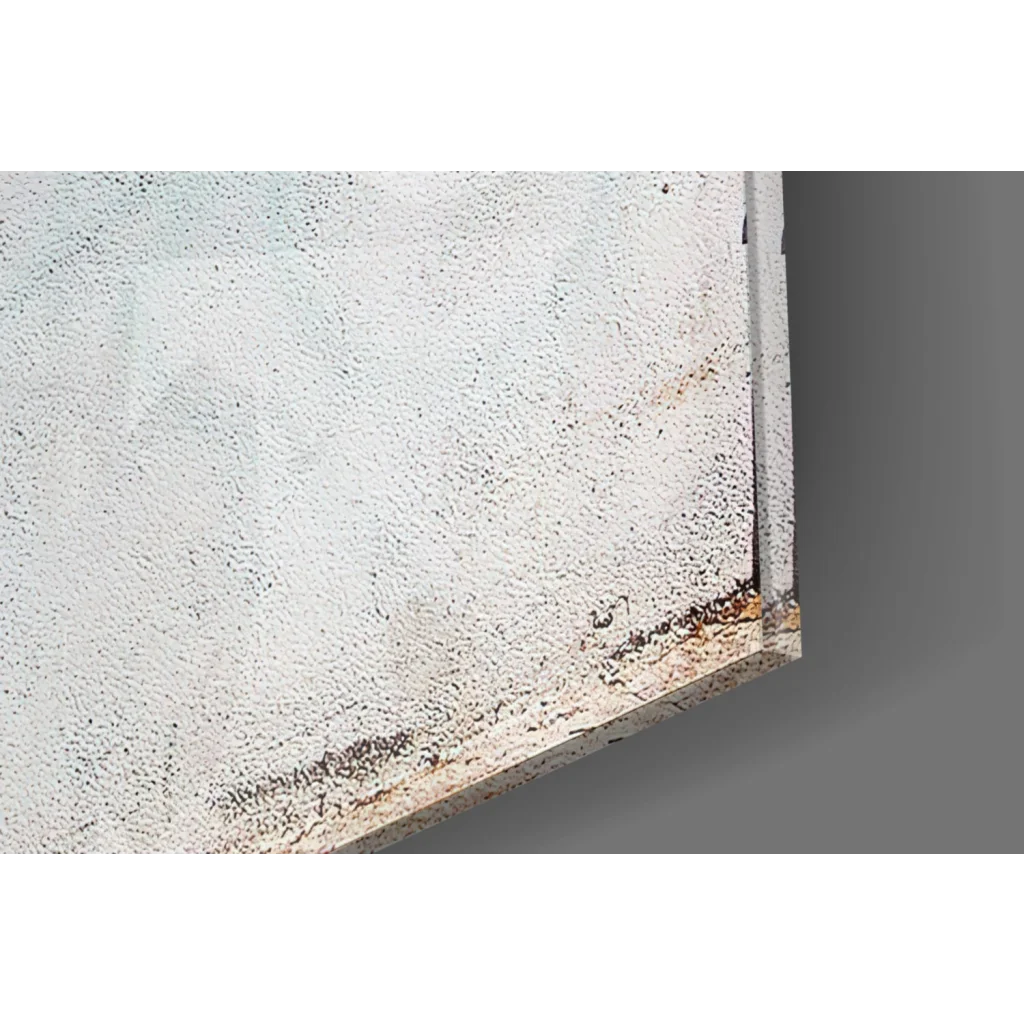 Banksy Evolution Ape black white wall art print with weathered rusty metal panel