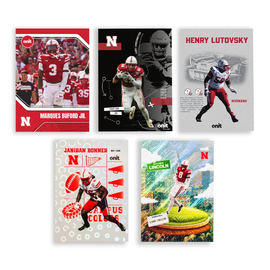 Nebraska Football Platinum Box with trading cards set