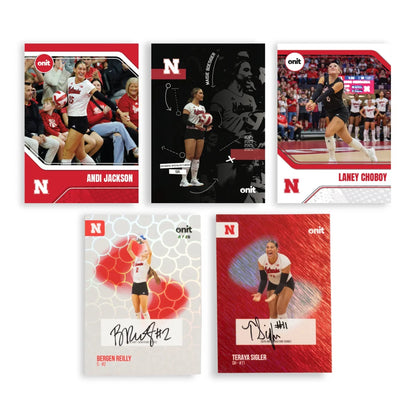 Nebraska Volleyball autographed trading cards single pack