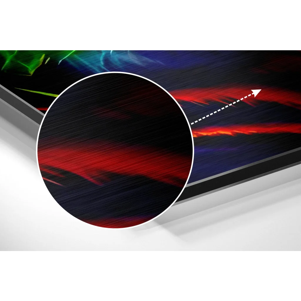 Neon Tiger Brushed Aluminum Dibond Wall Art