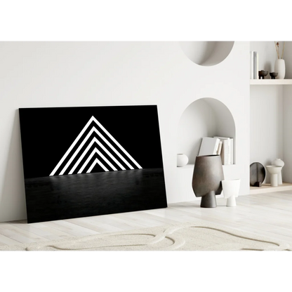 Geometric Triangle Wall Art in Bold Black and White | Modern Wall Art Decor | vintageantiquesgifts.com