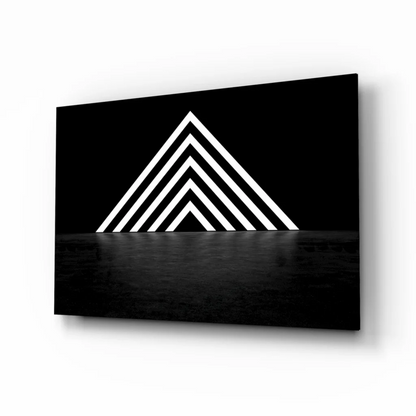 Geometric Triangle Wall Art in Bold Black and White | Insigneart USA | vintageantiquesgifts.com