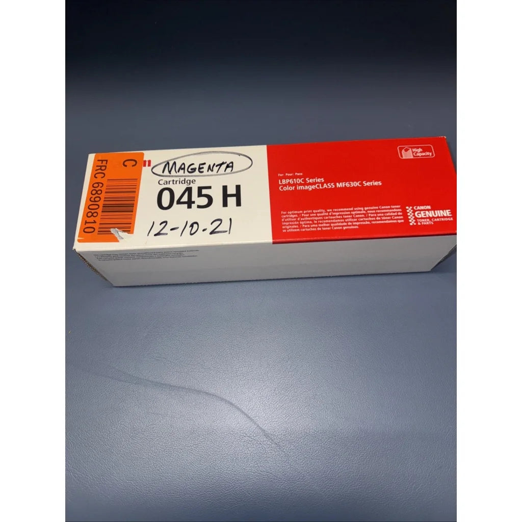 Canon 045H magenta toner cartridge in original red white packaging