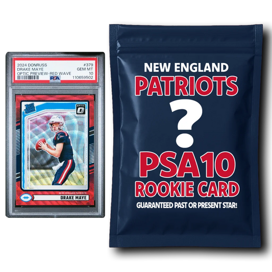 New England Patriots PSA 10 Graded Rookie Card Mystery Pack | Hall of Fame Sports Memorabilia | vintageantiquesgifts.com