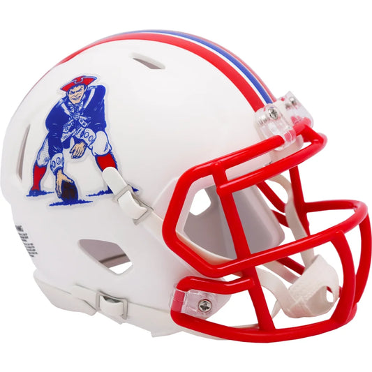 New England Patriots Throwback Speed Mini Helmet in Classic Colors | Creative Sports | vintageantiquesgifts.com
