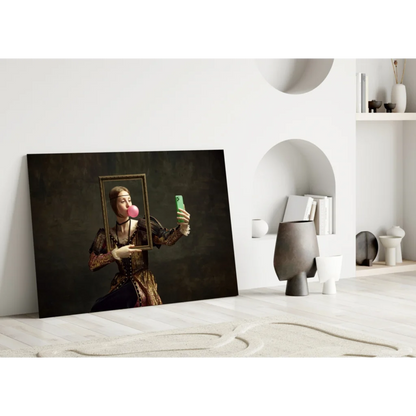 Renaissance Queen Bubblegum Pop Art Canvas Wall Art Print | Modern Wall Art Decor | vintageantiquesgifts.com