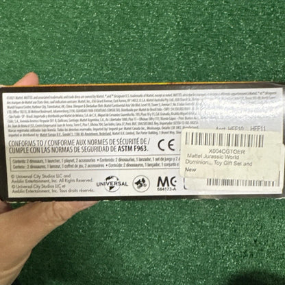 Matte black Jurassic World Dominion Mosasaurus Mayhem toy box back