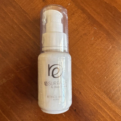 Sealed box Resurface by Shani Darden retinol reform peel, 30ml white pump bottle