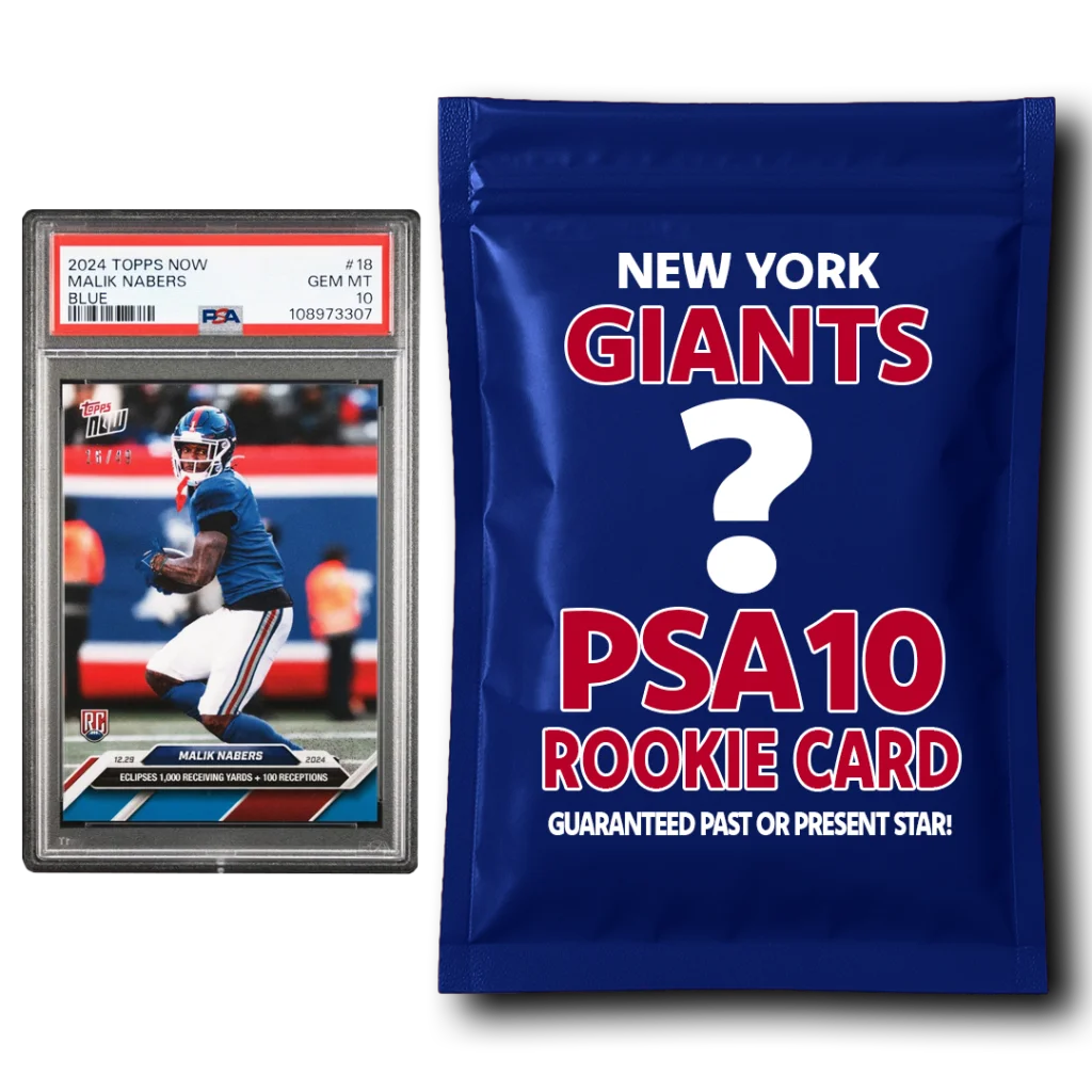 New York Giants PSA 10 Graded Rookie Card Mystery Pack | Hall of Fame Sports Memorabilia | vintageantiquesgifts.com