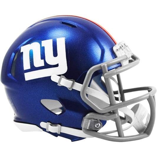 Glossy Riddell Speed Mini New York Giants helmet in royal blue