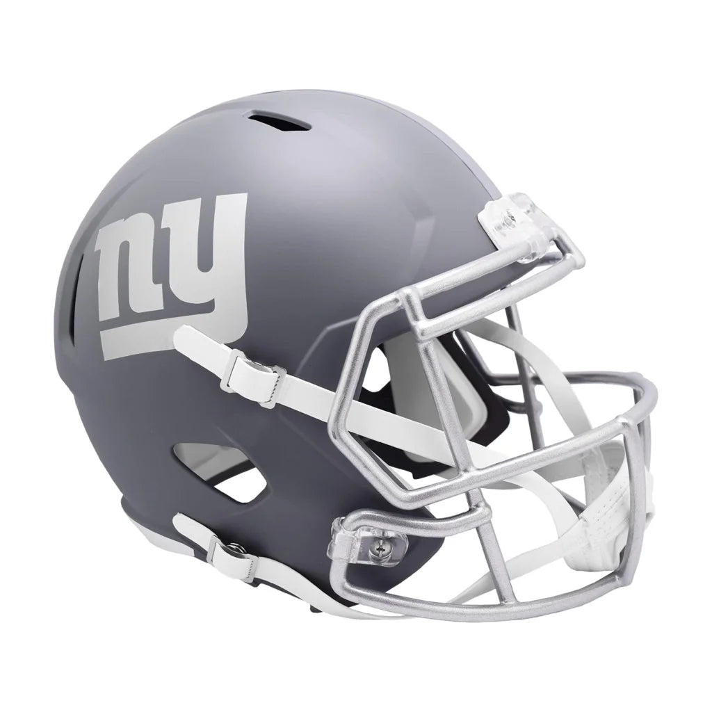 New York Giants Slate Collection Matte Gray Football Helmet | Creative Sports | vintageantiquesgifts.com