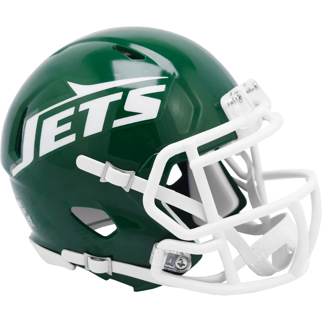 New York Jets Throwback Speed Mini Helmet with Glossy Finish | Creative Sports | vintageantiquesgifts.com