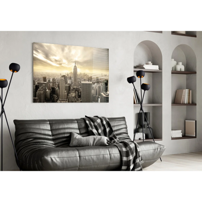 Vintage NYC Empire State Building Sepia Wall Art Canvas | Contemporary Home Wall Art | vintageantiquesgifts.com