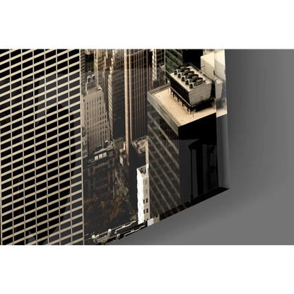 Sepia vintage NYC Empire State Building glass wall art canvas print