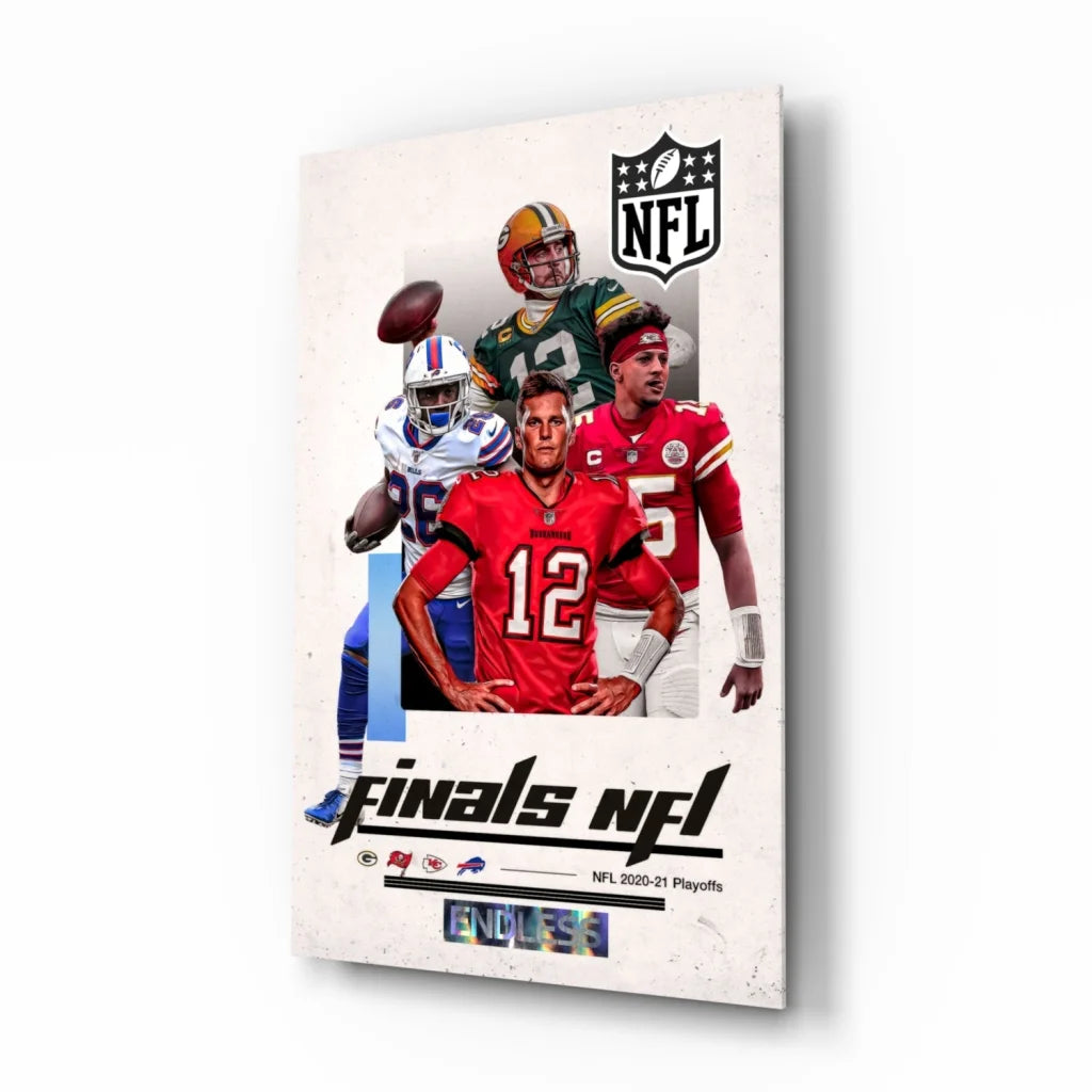 NFL Finals Playoff Champions Glass Wall Art Poster | Insigneart USA | vintageantiquesgifts.com