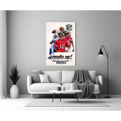 NFL Finals Playoff Champions Glass Wall Art Poster | Modern Wall Art Decor | vintageantiquesgifts.com