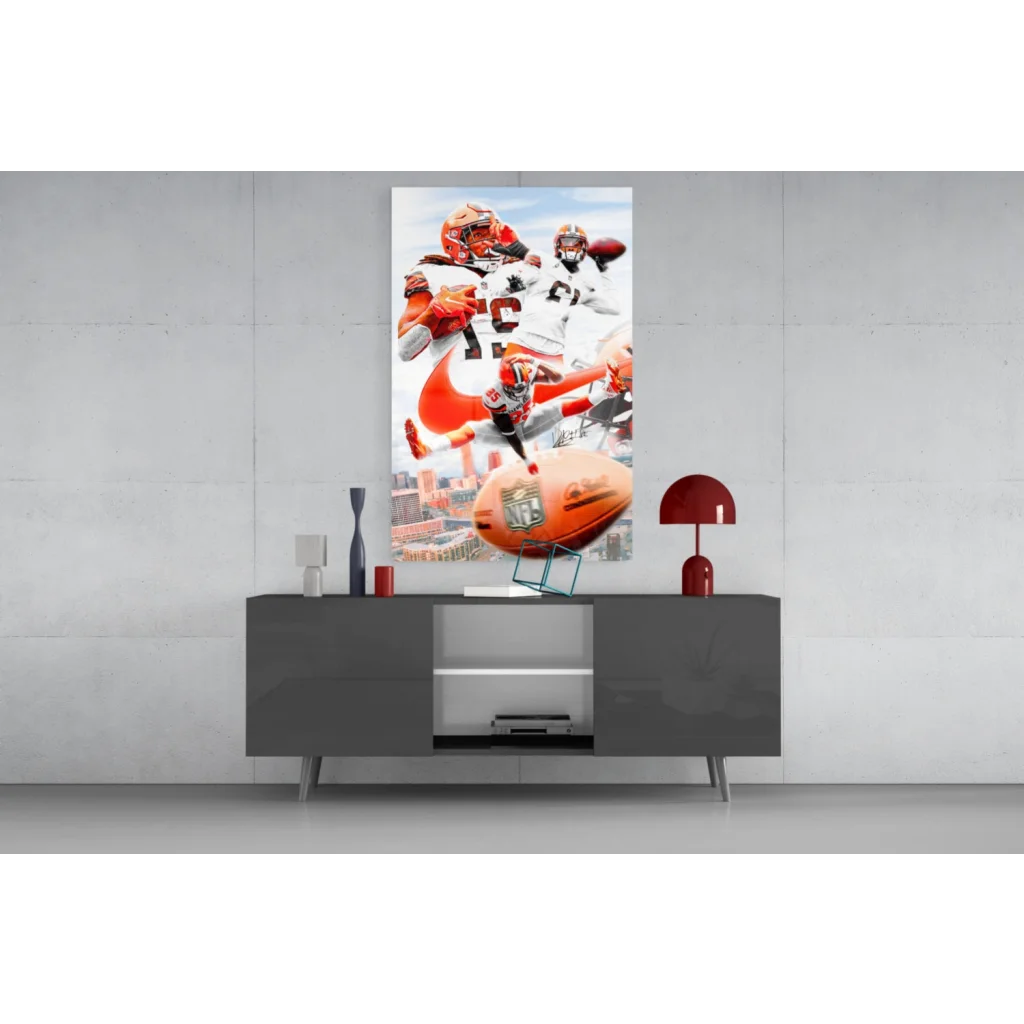 Cincinnati Bengals football poster on NFL canvas wall art