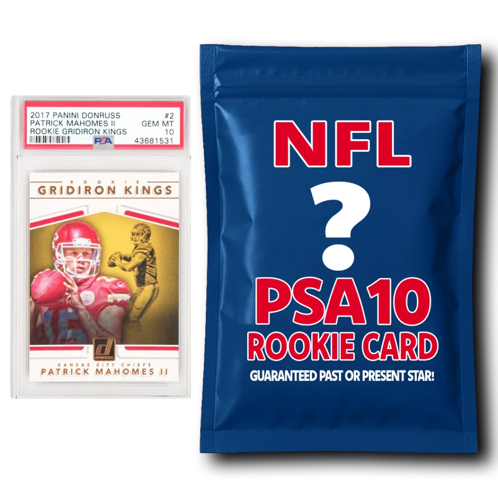 NFL PSA 10 Graded Rookie Card Mystery Pack | Hall of Fame Sports Memorabilia | vintageantiquesgifts.com
