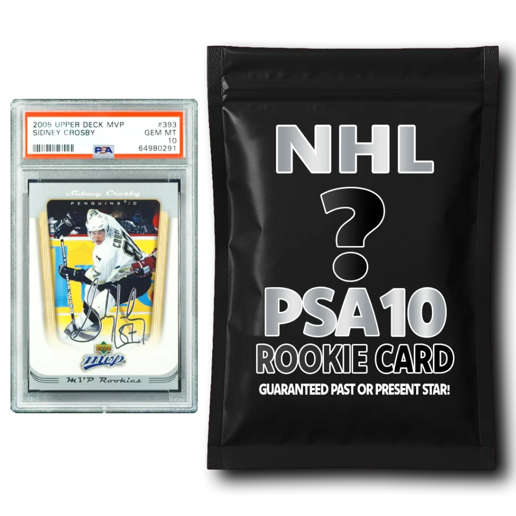 Connor McDavid Upper Deck PSA 10 rookie card and mystery pack of graded rookie cards