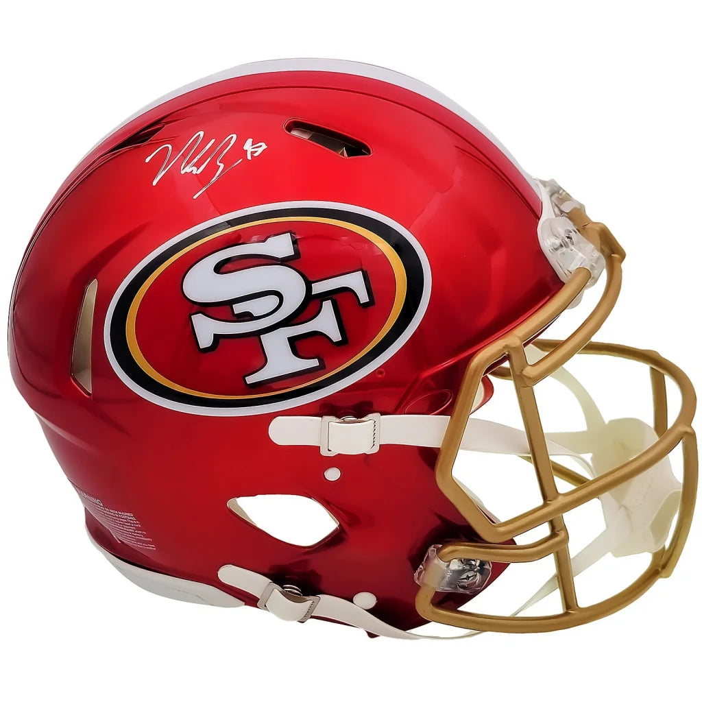 Nick Bosa autographed red glossy 49ers flash alternate replica helmet