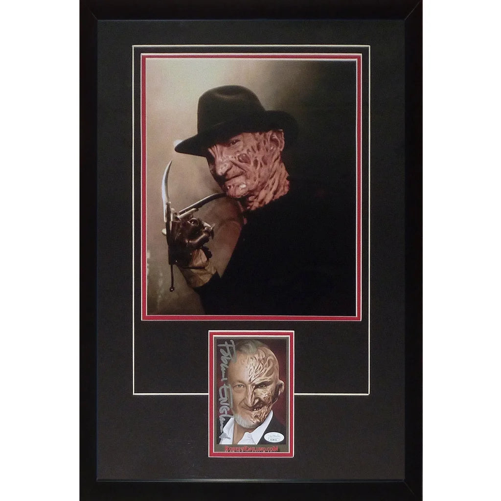 Framed Freddy Krueger 11x14 portrait with Robert Englund autograph, JSA
