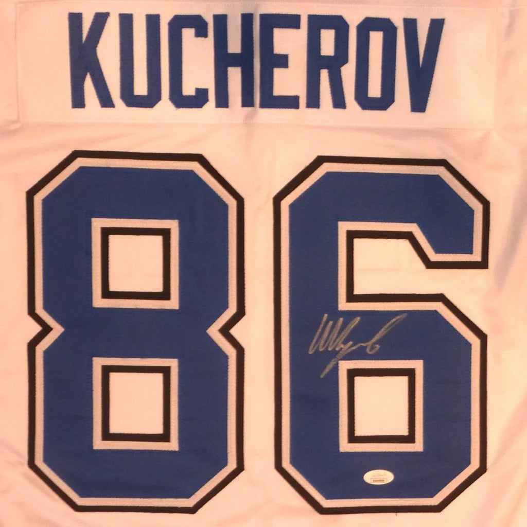 Nikita Kucherov autographed Tampa Bay jersey with number 86