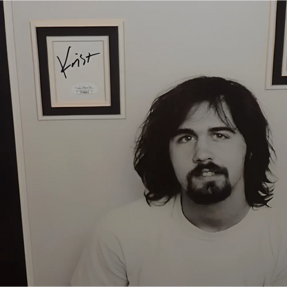 Framed Nirvana music poster with Dave Grohl and Krist Novoselic autographs