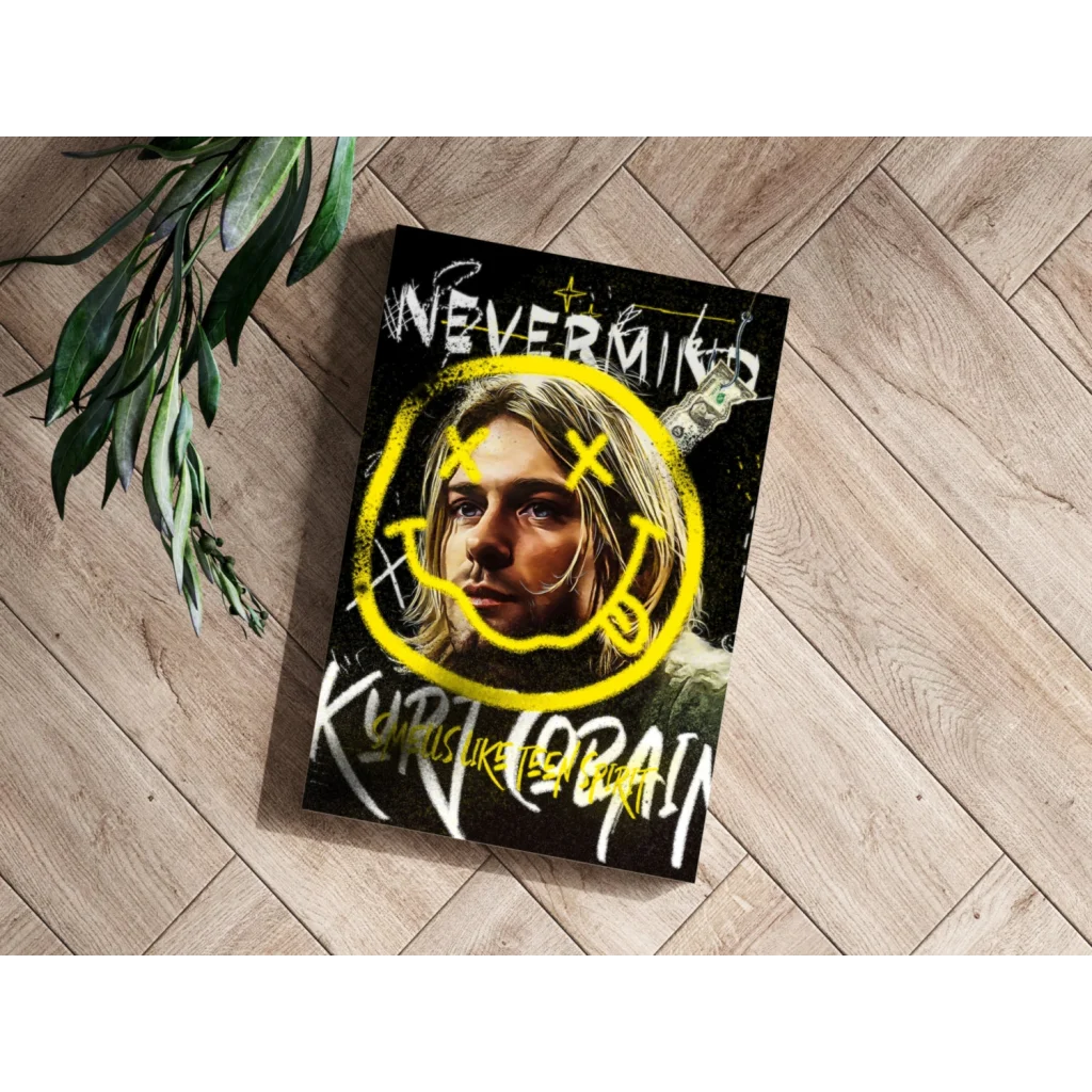 Nirvana Nevermind album art on aluminum print set