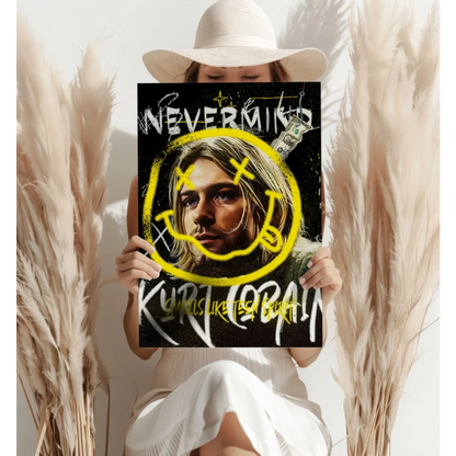 Nirvana Nevermind album cover art aluminum print set