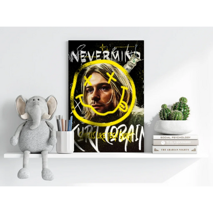 Nirvana Nevermind Kurt Cobain album art aluminum print set