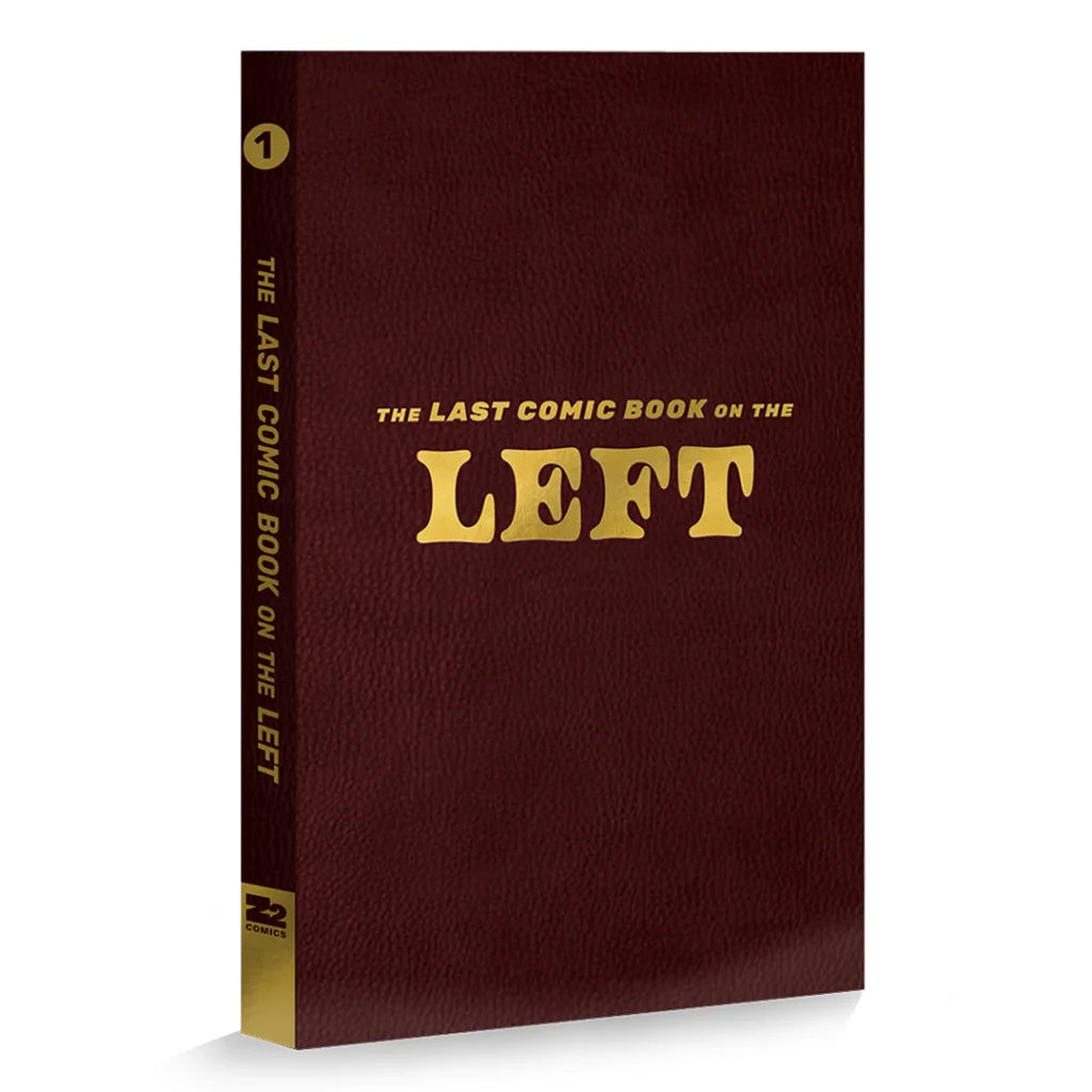 Dark red hardcover book with gold lettering from Noah Van Sciver Deluxe Horror Comedy Collection