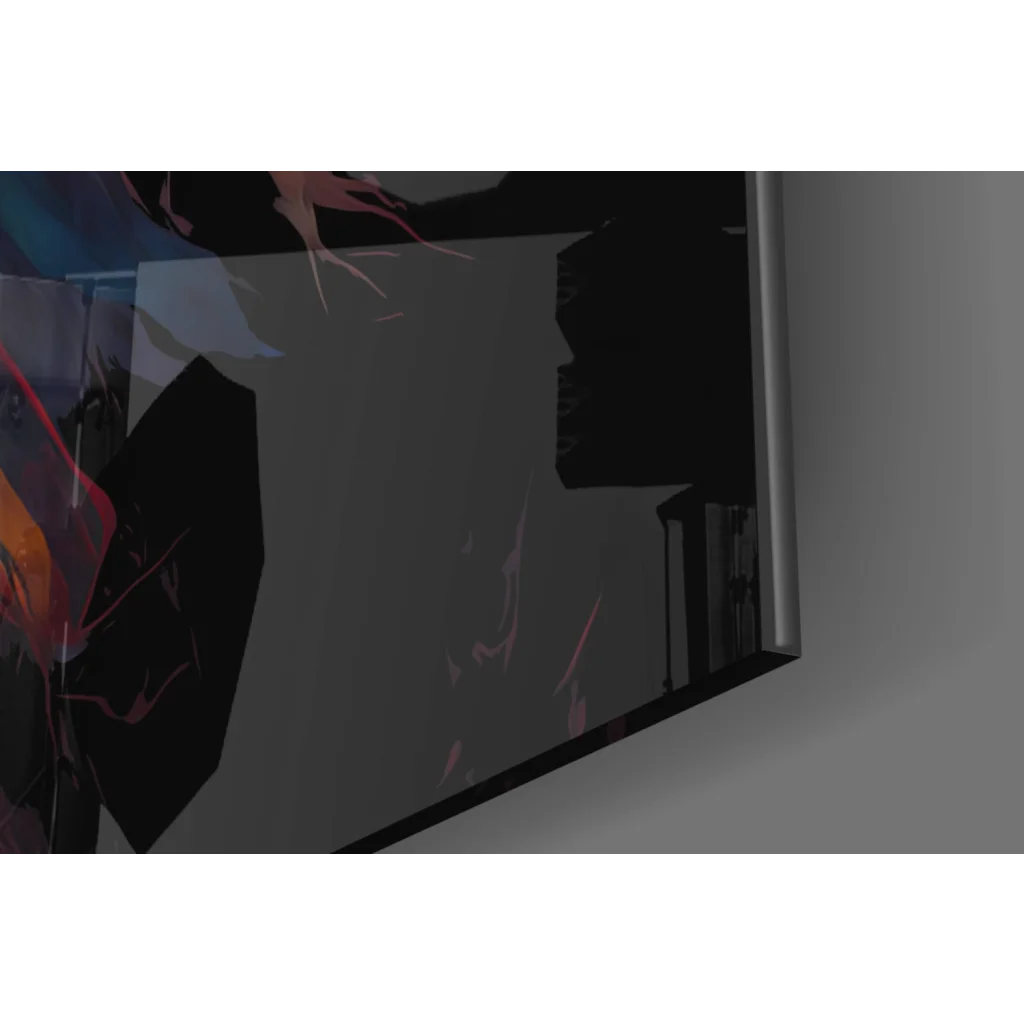 Majestic Lion glass wall art on sleek flat-screen TV