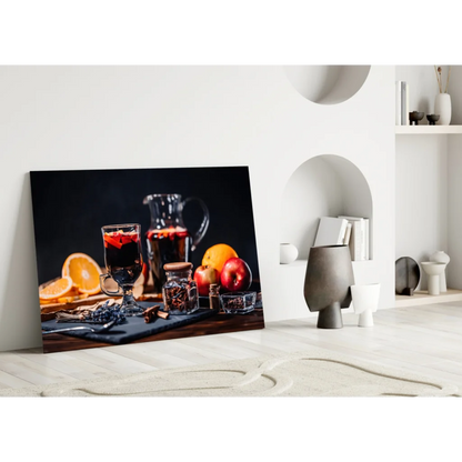 Spiced Wine Glass Wall Art Canvas Print | Modern Wall Art Decor | vintageantiquesgifts.com