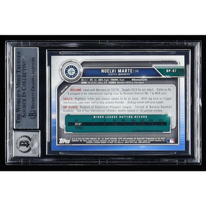 Noelvi Marte signed graded baseball card BGS authenticated for collectors