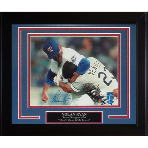 Nolan Ryan Texas Rangers #34 deluxe framed 8x10 autographed photo