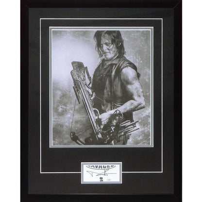 Norman Reedus autographed deluxe framed 11x14 Walking Dead poster piece