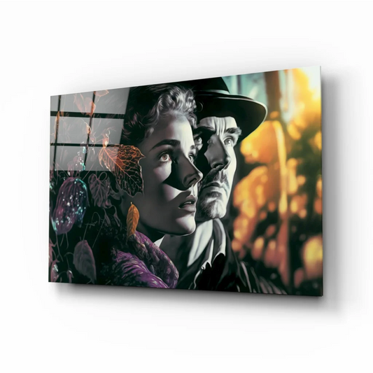Glowing Autumn Portrait Canvas Wall Art with Luminous Orbs | Insigneart USA | vintageantiquesgifts.com