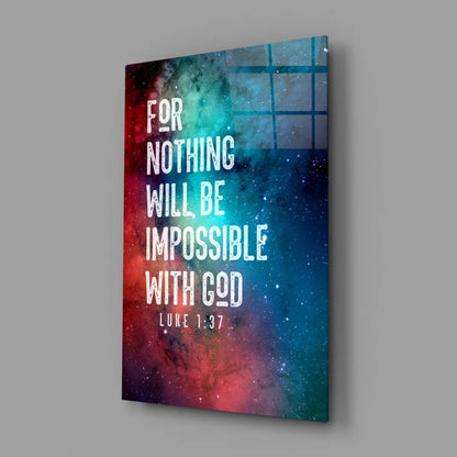 Cosmic Faith Scripture Canvas Wall Art With Galaxy Colors | Glass Wall Art Print | vintageantiquesgifts.com