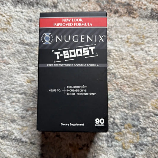 Nugenix T Boost free testosterone booster supplement, black box 90 count