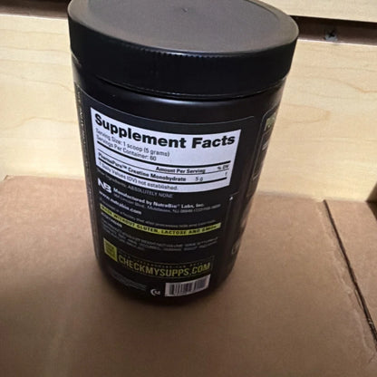 NutraBio pure micronized creatine monohydrate powder container
