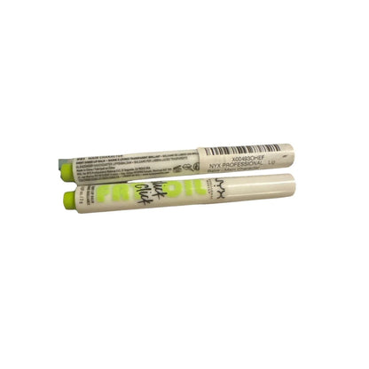 Two NYX Fat Oil Slick Click vegan lip balms in Main Character clear