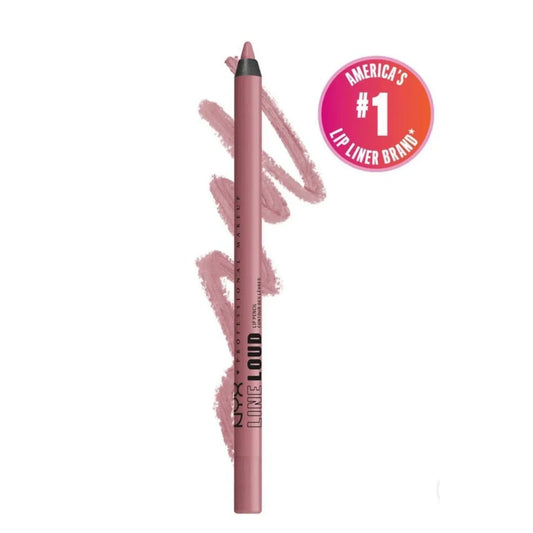 NYX Line Loud Lip Pencil Fierce Flirt in sleek matte pink