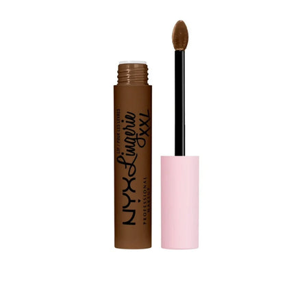 NYX Lingerie XXL liquid lipstick Goin Desnuda brown tint with black wand