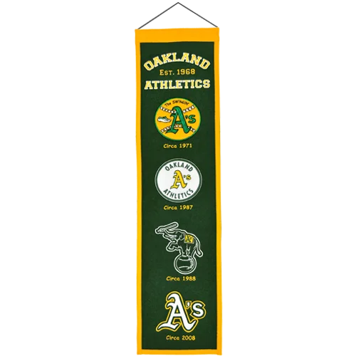 Oakland Athletics heritage banner celebrating team legacy