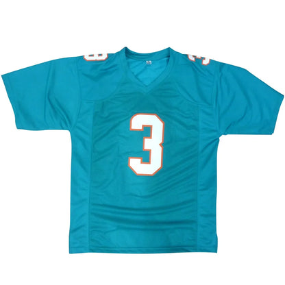 Odell Beckham Jr autographed teal Miami Dolphins custom jersey with #3