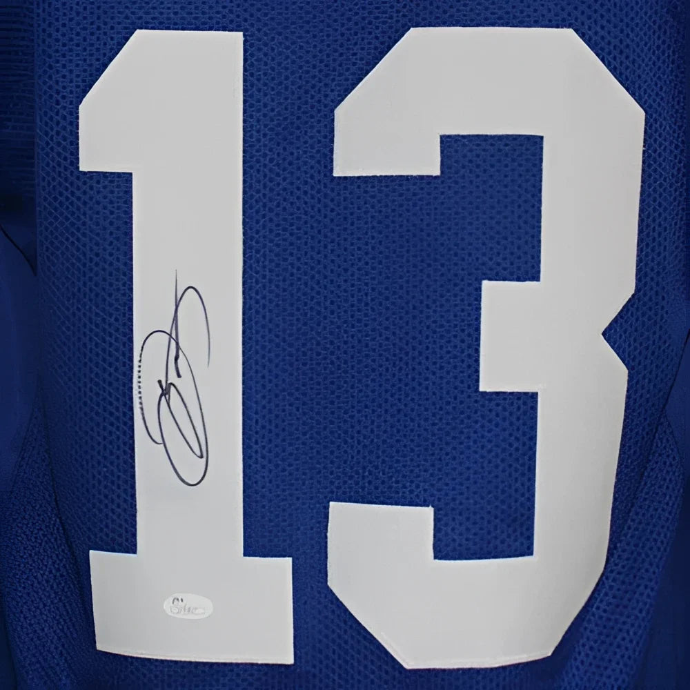Odell Beckham Jr. autographed New York Giants blue custom jersey #13