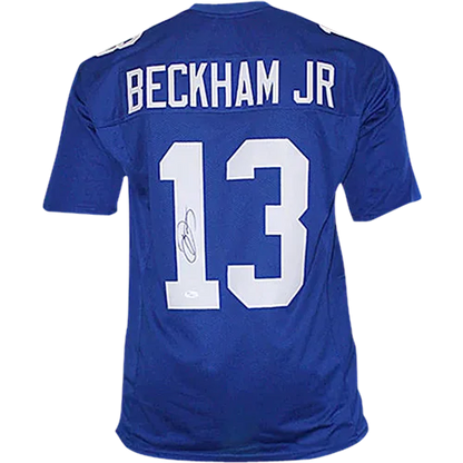 Odell Beckham Jr. autographed New York Giants blue custom jersey #13