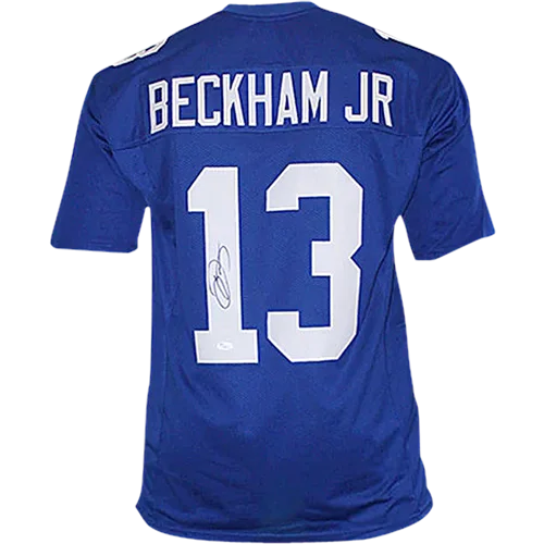 Odell Beckham Jr. autographed New York Giants blue custom jersey #13