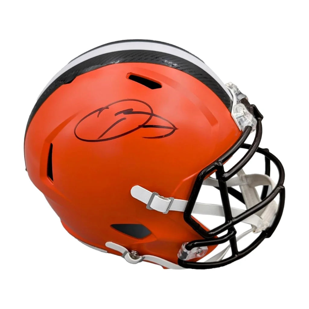 Odell Beckham Signed Full Size Speed Helmet Browns Colors | Creative Sports | vintageantiquesgifts.com