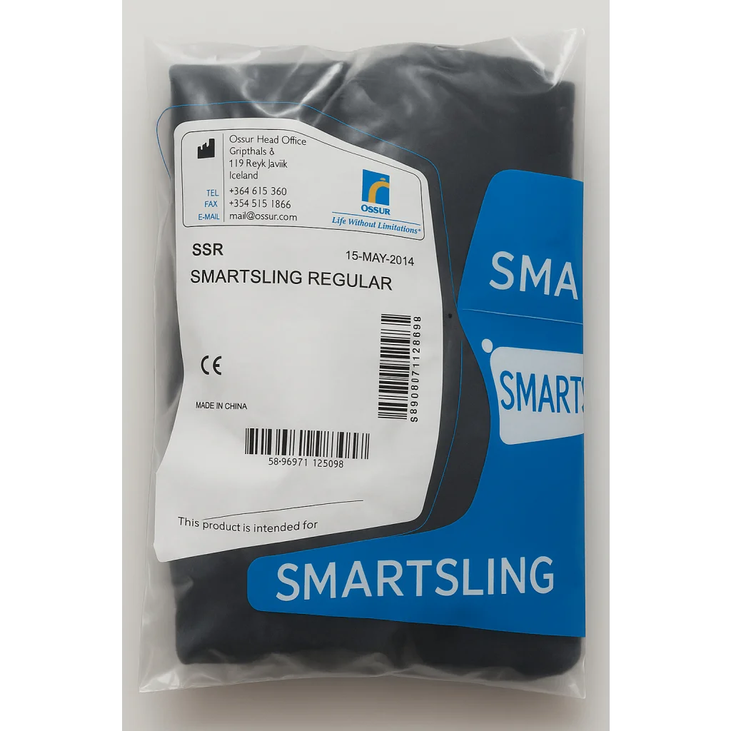 Össur SmartSling regular arm sling in clear plastic packaging
